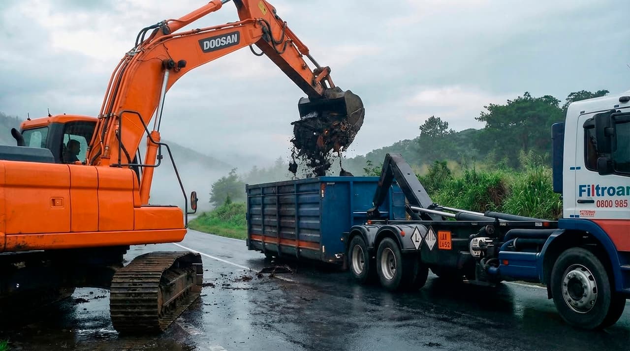 Equipamento de sucção de resíduos secos (pó e areia)