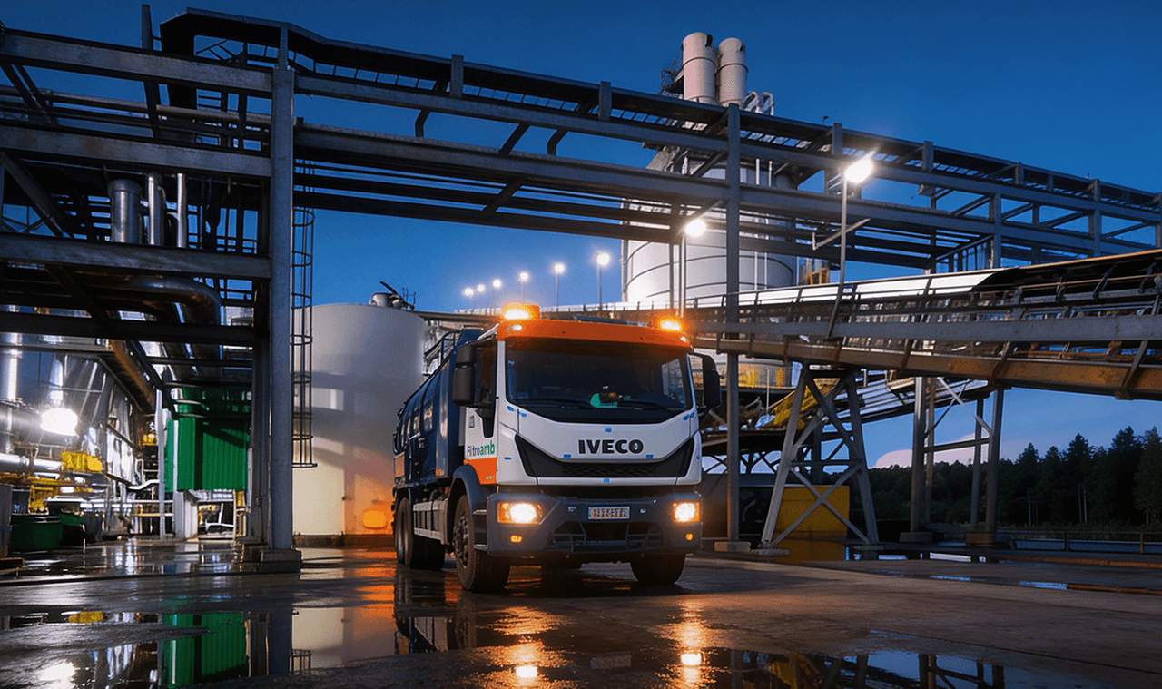 Equipamento de hidrojateamento em tubulação industrial