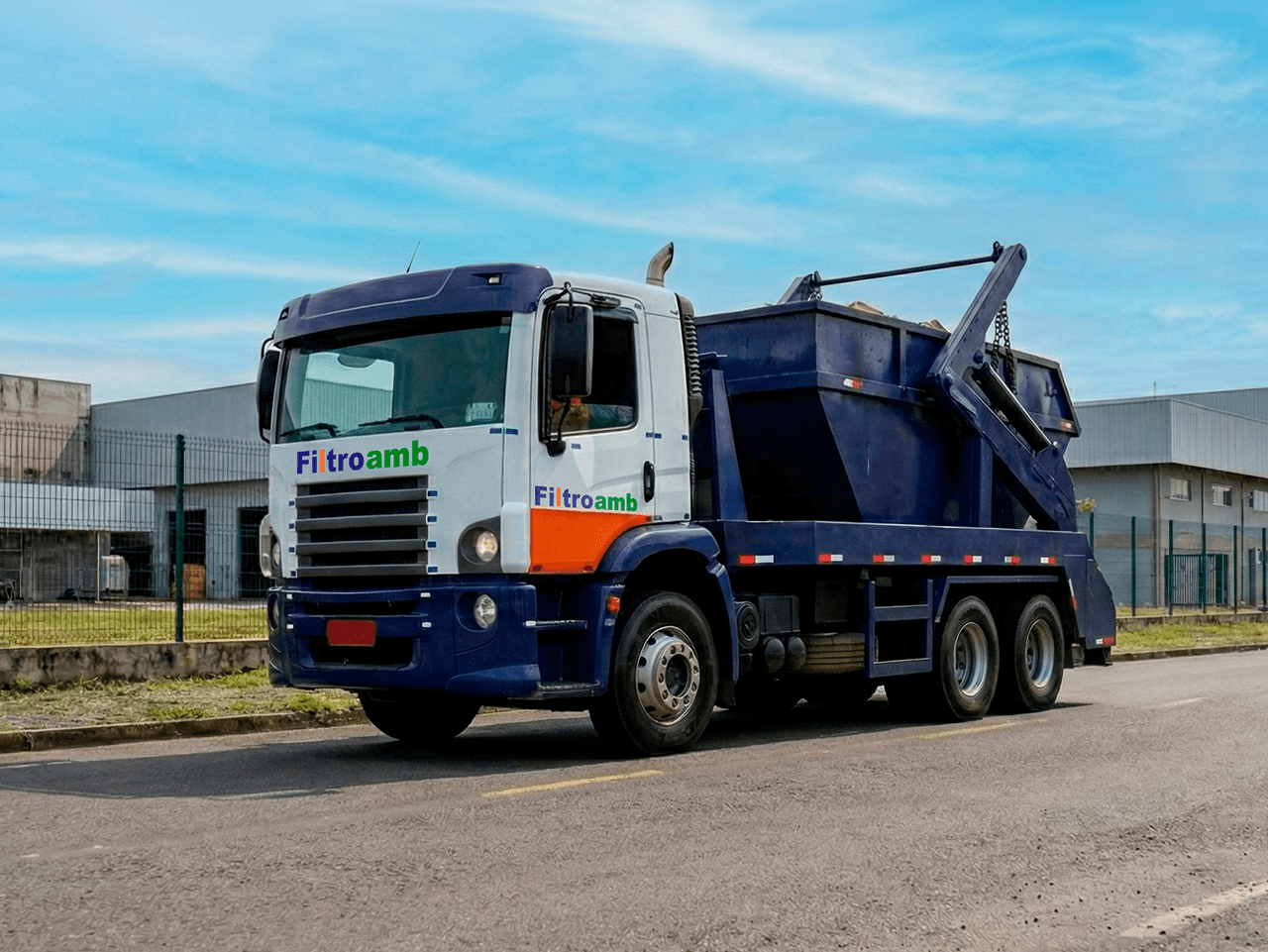 Caçamba de coleta estacionária